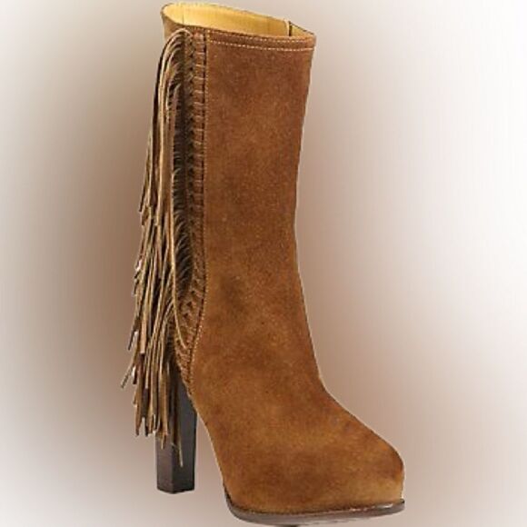 Ralph Lauren 2016 Runway Collection Noette Snuff Calf Suede Fringe Boot 6B NIB - Picture 6 of 16